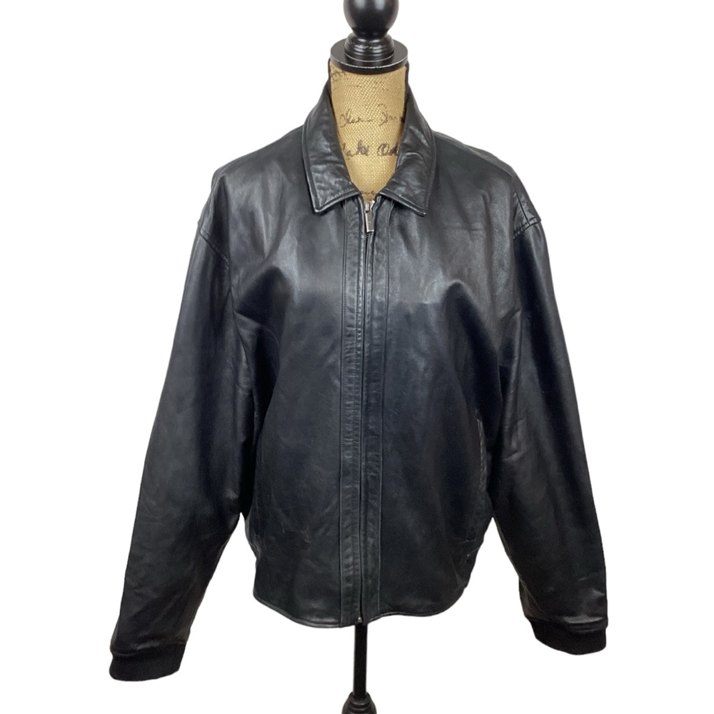 Wilsons Leather Pelle Studio Dress Leather Jacket Black